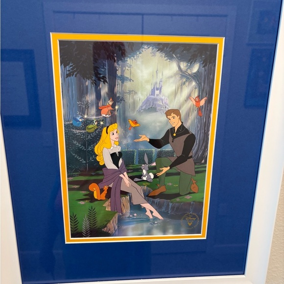 VTG Walt Disney Cinderella Framed Disney Princess Art Print Disney store - Picture 2 of 5